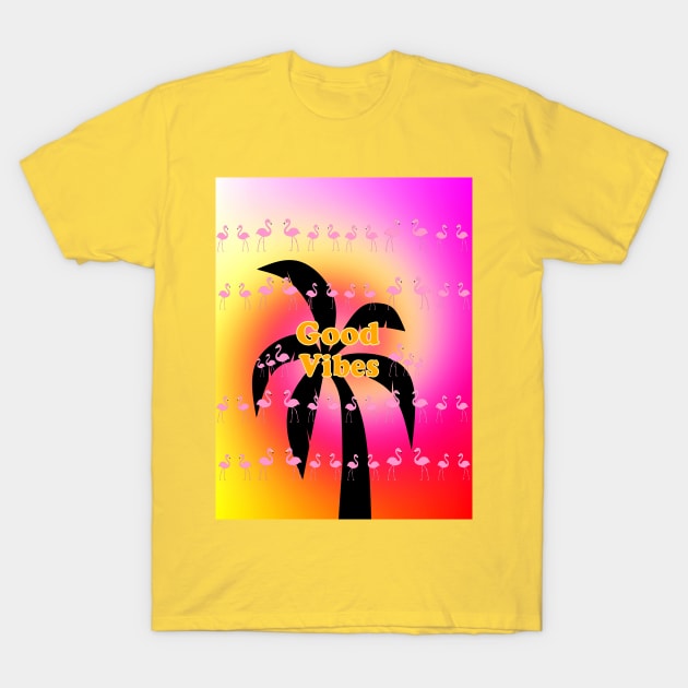 GOOD VIBES PALM TREE T-Shirt by SartorisArt1